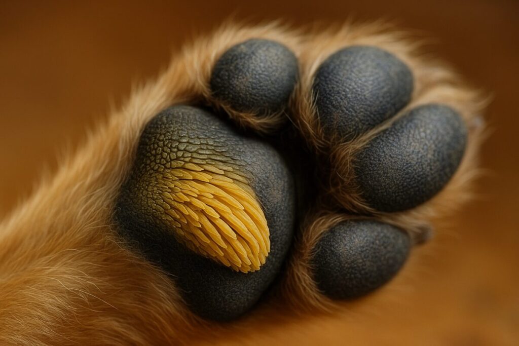 角質化した犬の肉球を再現したイメージ画像（イソギンチャクのような形状）