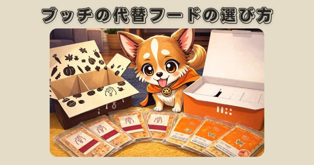 ブッチの代替フードの選び方