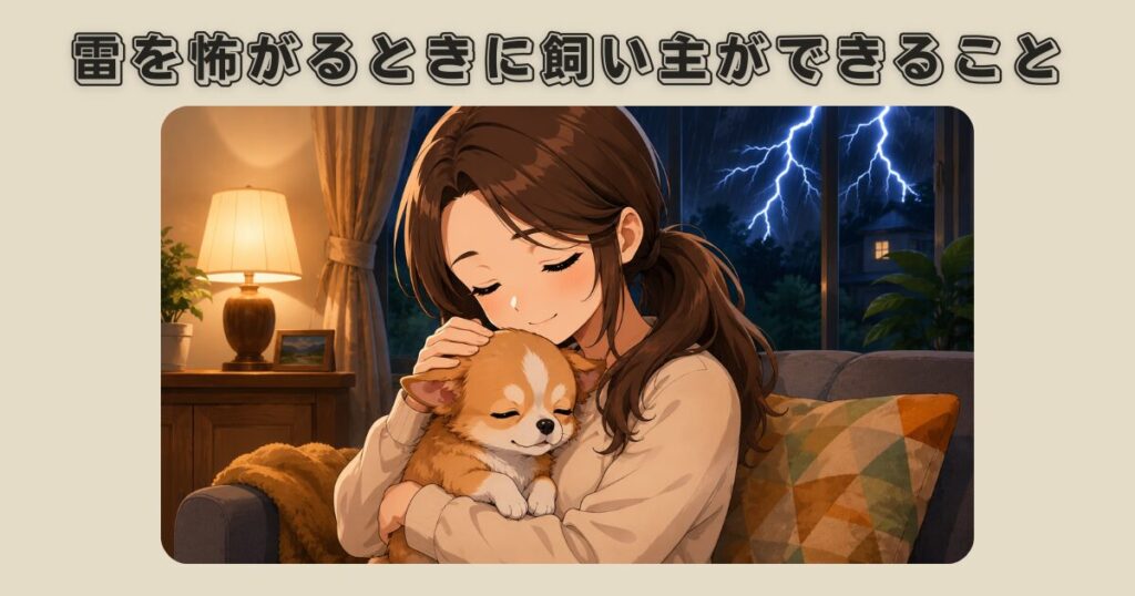 チワワが雷を怖がるときに飼い主ができること