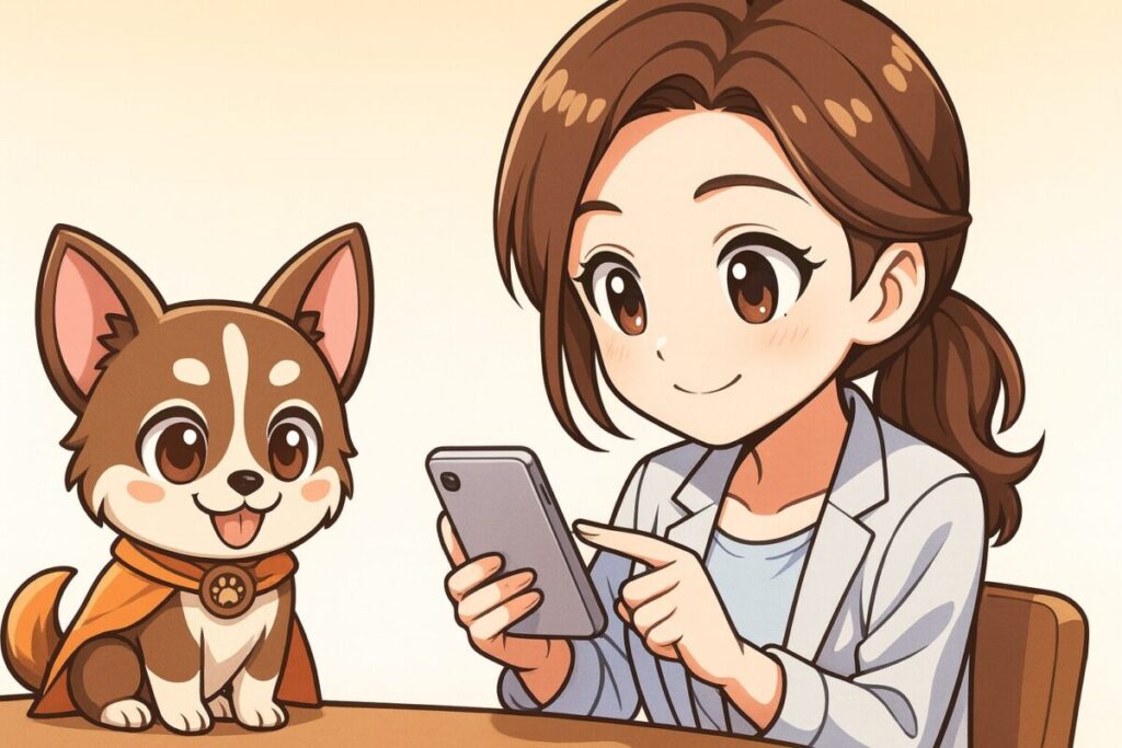 Cosewaアプリでペットシッターの評価を入力する画面