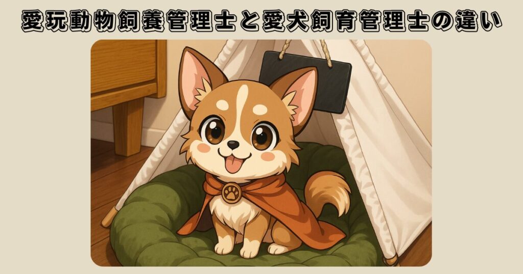 愛玩動物飼養管理士と愛犬飼育管理士の違いをわかりやすく解説