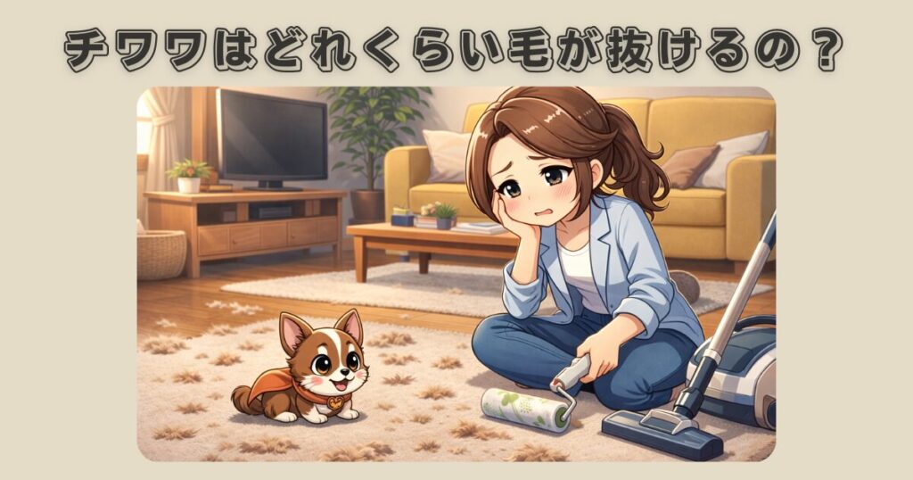 チワワはどれくらい毛が抜けるの? 飼い主ママがチワワの抜け毛がひどくて困っている様子