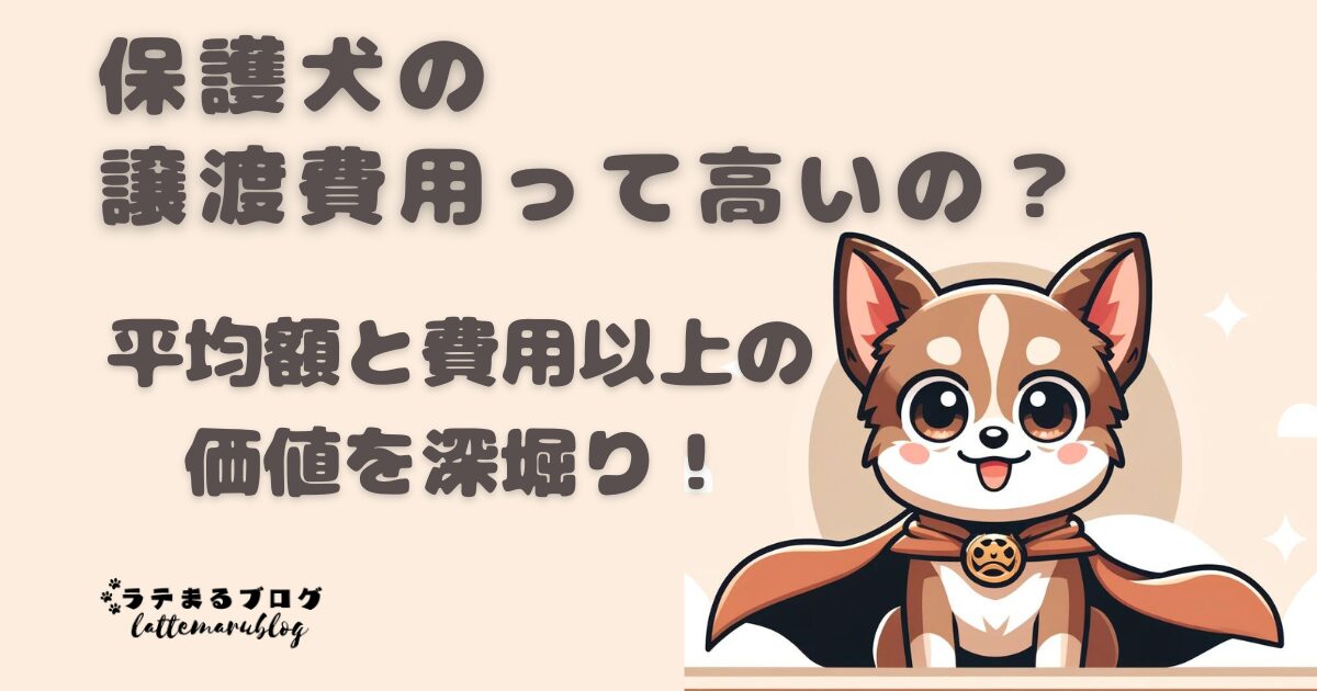 保護犬の譲渡費用って高いの？