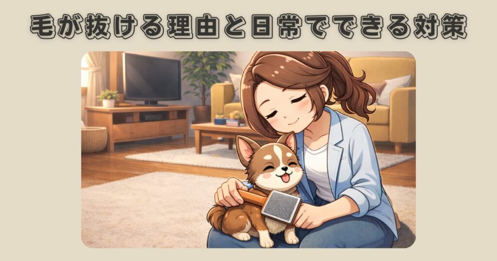 チワワの毛が抜ける理由と日常でできる対策 飼い主ママがチワワのラテまるにブラッシングをしている様子