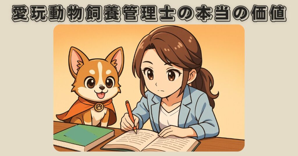 愛玩動物飼養管理士の本当の価値