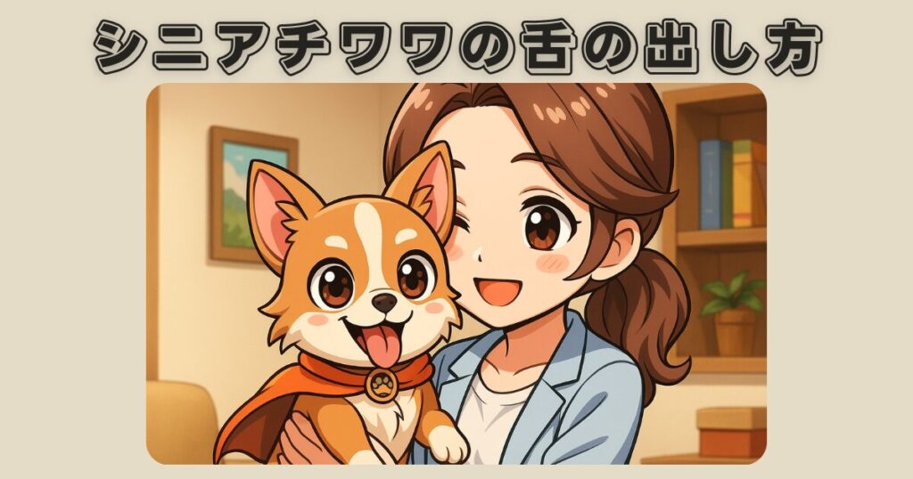シニアチワワ（老犬）の舌の出し方の変化